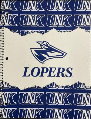 Image of Loper head over Lopers over repeating UNK logo